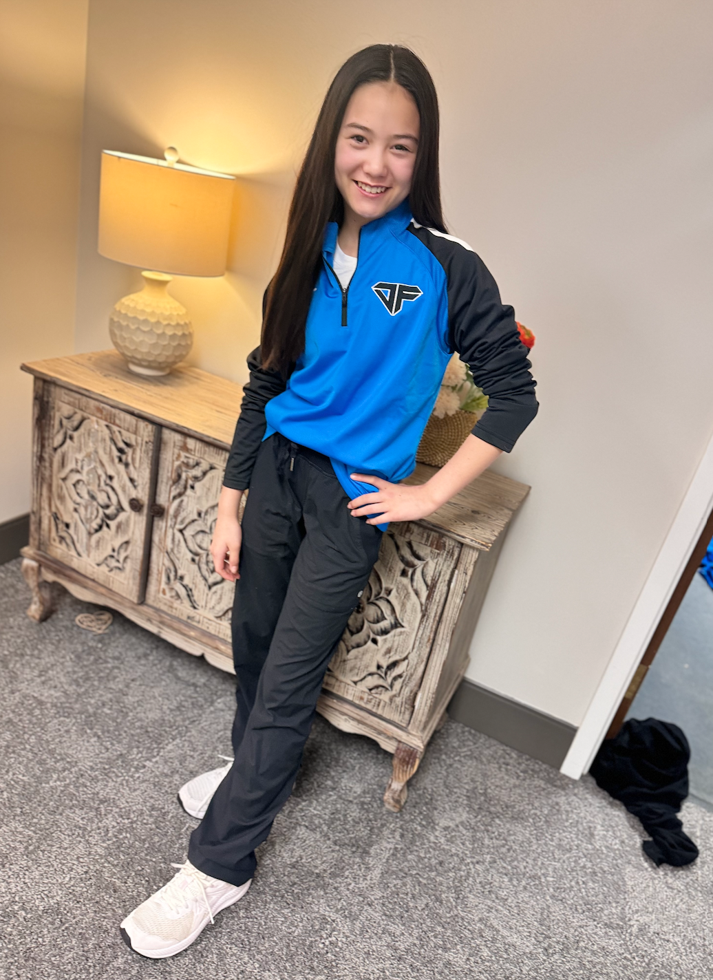 Girl's Blue Puma Pullover